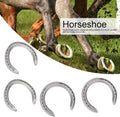 Fdit 4Pcs Aluminium Alloy Horseshoes Horse Riding Tool Equipment Accessories(3#)