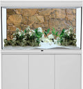Stone Aquarium Backdrop Rock Wall Fish Tank Background 72x24 in Polyester