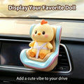 Hamster Car Seat, Doll Car Seat Adjustable Leash Gerbils Car Vent Holder with Vent Clip & Magnetic Base for Small Animal