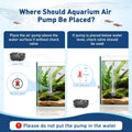 hygger Aquarium Air Pump, Ultra Quiet Oxygen Aerator with Air Stone Airline Tubing Check Valve, Aquarium Fish Tank Air B