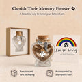 Chowsie Loss of Dog Cat Pet Sympathy Gift, Memorial Bottle for Pet Hair, Pet Fur Keepsake, Heart-Shaped Glass Memorial Bottle, Dog Hair Keepsake, Dog Memory Memorial Keepsake