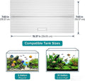 Aquarium Canop Polycarbonate 15.37 x 7.63 x 0.24 for 5/10 Gallon Without Center Brace Aquariums Cover Aquarium Lid，Clear