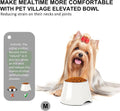 Petvillage Dog Bowls,Cone Friendly Non Slip Single Dog Bowl with Stainless Steel Inner, Raised Bowls for Small Dogs Spaniel Dogs Long Ear, High Capacity, M/2 Cup White