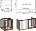 Vantas 96" x 30", No-Assembly Wooden Dog Gate with Door