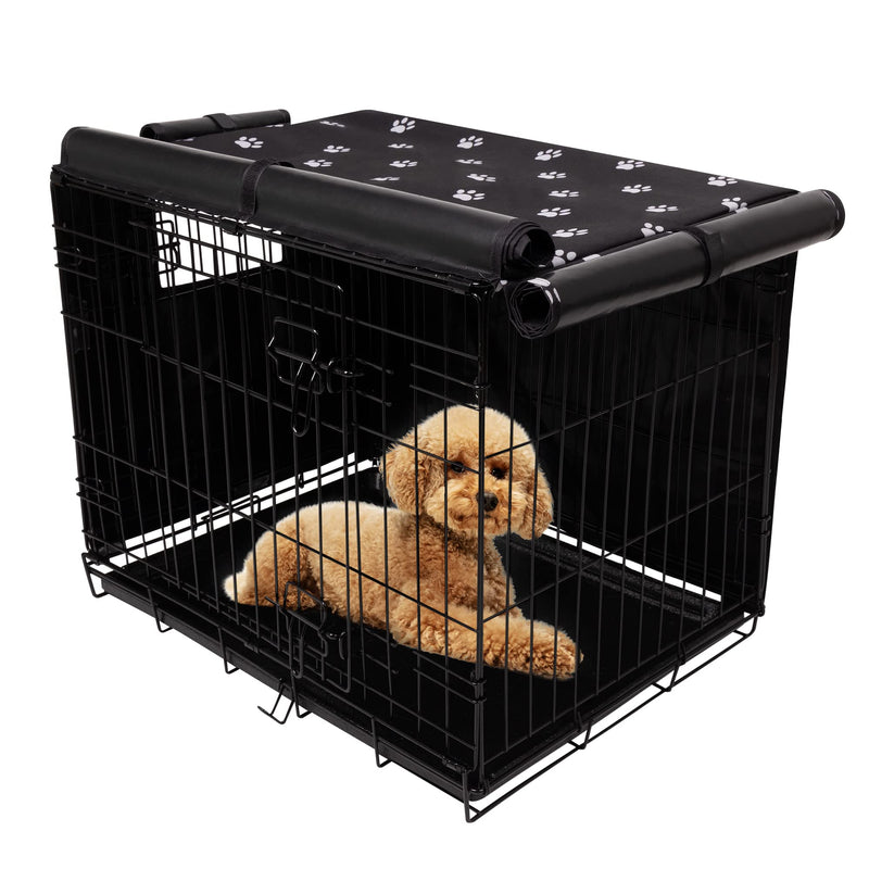 Pet Prime Dog Crate Cover for Wire Cages 24 30 36 42 48 Inch Outdoor Pet Kennel Cover Machine Wash & Dry (Cover Only) (24 Inch Crate Cover (24