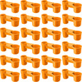 LemonRoad 24 Pcs Bird Drinker Feeder Cups Plastic Water Bottle Cup for Cage Ideal for Pigeon Bottle Chicken Quail Poultry Waterer Accessories (Yellow)