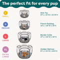 FurHaven Soft-Sided Dog & Cat Playpen, Portable Foldable Indoor & Outdoor Pet Playpen with Mesh Windows & Zippered Door, Navy, Extra Large