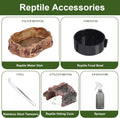 Reptile PC Tank Starter Kit Tarantula Enclosure Hermit Crab Habitat | 10.2" x 5.9" x 5.7" Spider Terrarium Full View for