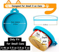 Joyinjojo Cat Food Can Lids with Cat Food Spoon, 4 Pack Small Silicone Pet Food Can Covers Lids for Cat Food Cans 3 oz, 