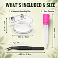 Jumping Spider Enclosure Accessories, Feeding Kit with Acrylic Bowl