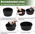 Sadnyy 2 Pcs 4 Quart/ 1 Gallon Rubber Feeder Pan Horse Feed Bucket