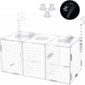 Fish Breeding Box, Acrylic Isolation Box Aquarium Hatchery Incubator with Suction Cups for Newborn Fry, Shrimp, Guppy, C