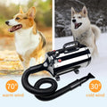 GULUQI High Velocity Professional Dog Grooming Dryer,Adjustable Temperature and Speed Hair Dryer for Pets with 4 Nozzles