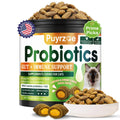 Puyrzoe Cat Probiotics & FOS Chews - Digestive + Gut Support, 500 Crunchy & Creamy Chews, Constipation Relief + Nutrient Absorption + Immune, Daily Probiotics Chews for Cats Kittens (Chicken Shrimp)