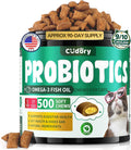 Cat Probiotics Treats for Digestive & Gut Support - 500 Crunchy & Creamy Cat Snacks - Cat Gut Health, Constipation Relief, Healthy Stool, Natural Supplement for Cats, Chicken Flavor (90-Day Supply)