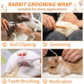 21.6'' Grooming Wrap for Rabbit, Rabbit Wrap for Grooming Cutting Nails, Soft Rabbit Restraint for Nail Clipping Rabbit 