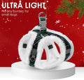 AIITLE Christmas Plush Small Dog Harness and Leash Set for Winter
