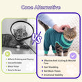 BRKURLEG Cat Recovery Suit with Hind Legs, Breathable Post Spay Onesie for Female Cats & Kittens, Anti-Licking Abdominal & Hind Leg Wound Protector, Cone Alternative, Green L