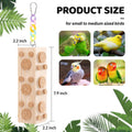 JONS NTY 2 Pcs Wooden Bird Chew Toys - 7.9 Inch Hanging Parrot Toys, with 92 Detachable Corks, Relieve Boredom & Anxiety, Foraging Toys, for Parakeet, Cockatiel, Conure, Budgie, Lovebird