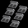 Sliverdew 6 PCS Aquarium Lid Clips, 6mm Clear Acrylic Fish Tank Lid Holder Aquarium Cover Support Clamps for Rimless Aqu