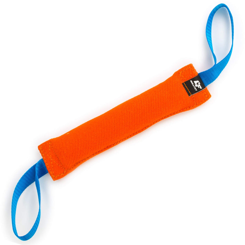 Bull Fit K9 Dog Bite Tug Toy with 2 Strong Handles - Made of Durable & Tear-Resistant French Linen - Perfect for Tug of War, Fetch & Puppy Training - Ideal for Medium to Large Breeds