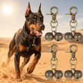 4 PCS Bell for Dog Collar, Extra Loud Dog Bells to Go Outside Iron Pet Tracking Bells with Durable Snap Clips, Heavy Dut