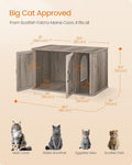 Feandrea Double Cat Litter Box Enclosure for 2 Cats, Front Entry