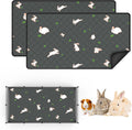 2-Pack Guinea Pig Cage Liner, 24" x 47" Reusable Guinea Pig Bedding Washable Absorbent Pee Pads for Dogs Rabbit Chinchil