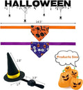 4Pcs Halloween Bearded Dragon Witch Costume Set with Bearded Dragon Witch Hats, Bandanas, Wizard Hat, Pumpkin Candy Patt