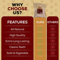 Real Hide | All Natural Dog Chew Treats - Premium Rawhide Chips - Long Lasting Grass Fed Free Range Beef Hide - Small/Medium/Large Dogs - 1 Pound
