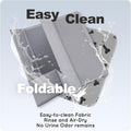 HQ4US 4LEGS Dog Litter Box Pee Pad Holder Foldable with High Walls, Large Indoor Dog Potty Toilet for Puppies,Portable f
