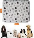 CAPT.SNOOZE Waterproof Dog Blankets Pet Blanket 50"x60", Soft Fluffy Sofa Car Bed Protector, Reversible Sherpa Fleece Dog Blanket for Large Dogs(Light Grey-Paws)