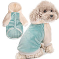 FabriCastle Dog Hoodie Sweater for Small Dogs Boy and Girl, Small Dog Clothes XS XXS Puppy Sweatshirt, Pet Outfit, Cat Clothing Super Soft Warm Snap On Closure (Green-Cream, Large)