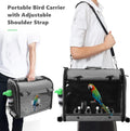 SUERTREE Bird Carrier Bag with Stand, Lightweight Backpack for Parrot, Portable Cockatiel Travel Cage with Accessories, Pet Transparent Breathable Carrier