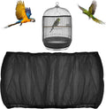 Adjustable Bird Cage Seed Catcher, Black Bird Cage Net Birdcage Cover Skirt Nylon Mesh Netting, Stretchy Birds Cages Gua