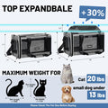 Cat Carrier Top-Expandable 18x11x11, United Delta American Airline Approved
