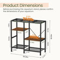 Snughome 30 Gallon Aquarium Stand, Fish Tank Stand with Shelf for Storage, 3 Tier Heavy Metal Frame Fish Tank Stand, 30 