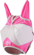 Harrison Howard Half Face Horse Fly Mask UV Protection and Breathable for Equine Use Comfortable Magenta XS