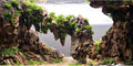 48x24 in Viewing Stone Aquarium Backdrop Riverbed Fish Tank Background
