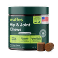Wuffes Advanced Dog Hip and Joint Supplement with Glucosamine, Chondroitin, Omega 3, MSM, and Green Lipped Mussel, 60 Pork Flavored Chews for Small and Medium Dog Breeds