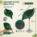Tree Frog Tank Accessories Water Dish, 4-Piece Leaf Perch Set (Decor Bowl)