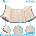 Paw Inspired Snuggle Bunny Bolster Bed, Gray/Beige, 17x17 Inch