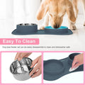 Anipaw Slow Feeder Dog Bowls 3 in 1 Stainless Steel Dog Food and Water Bowls with Non-Spill and Non-Skid Silicone Mat to Slow Down Eating for Large Medium Small Breed Size Dogs and Cats
