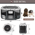 DONORO Dog Playpen Portable Pet Play Pens for Small Dog/Cat/Rabbit/Chicks, Cat Playpen Indoor/Outdoor with Carring Case,