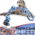 XIGOU Dog Rope Toys Indestructible Dog Toys, Dog Chew Toys for Aggressive Chewers, Tough Puppy Teething Chew Toys for Boredom, Dental Cleaning Tug of War Dog Toy, Great for Small to Large Breed, Blue
