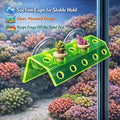 kcrygogo Fluorescent Green Coral Frag Holder Acrylic Coral Rack with Powerful Double Suction Cup Suitable for Household 