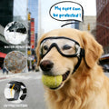 NAMSAN Clear Dog Goggles for Medium to Large Dogs, UV Protection Dog Sunglasses Large Breed, Driving Glasses for Dogs Stick Head Out Car Window, Windproof Dustproof, Adjustable, Transparent
