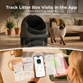 HHOLOVE Self Cleaning Litter Box, Open Top Automatic Litter Box, Safety Sensors Protection, App Control for Multiple Cat