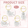 4 Pcs Cat Hair Keepsake Bottles, Pet Hair Memorial Keychain, Portable Cat Memory Keepsake Bottle, Furever Sentimental Pe