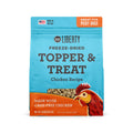 BIXBI Liberty Freeze Dried Dog Food Topper + Dog Treat, Chicken Recipe, 4.5 oz - 98% Meat and Organs - Pantry-Friendly Raw Treat or Food Topper - USA Made